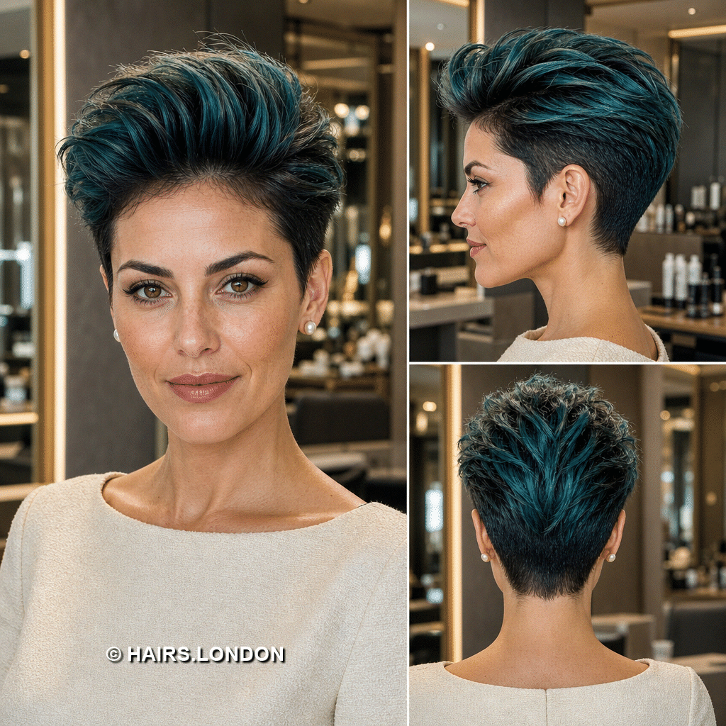 60 Stunning Undercut Pixie Style Ideas For This Season Midnight Teal Blue Hair
