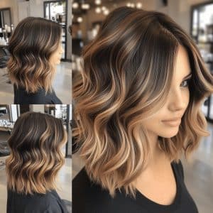 Caramel Ombre Lob Hair