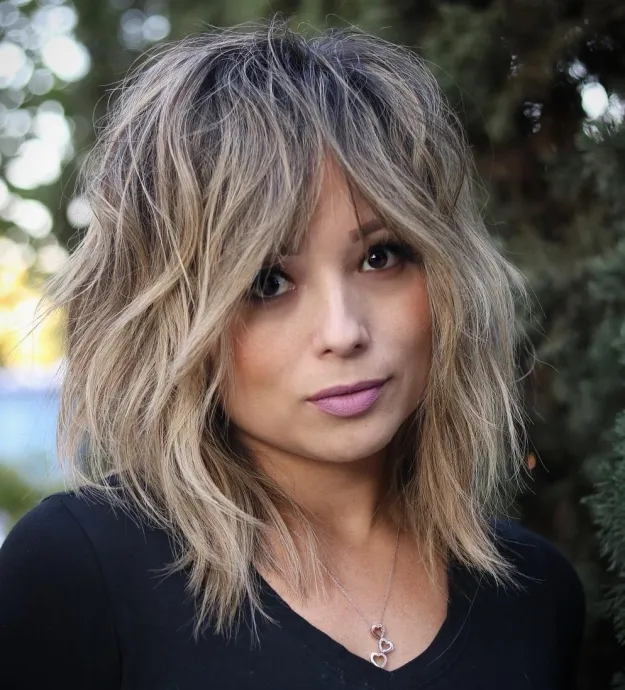 Choppy Layers with Blonde Highlights
