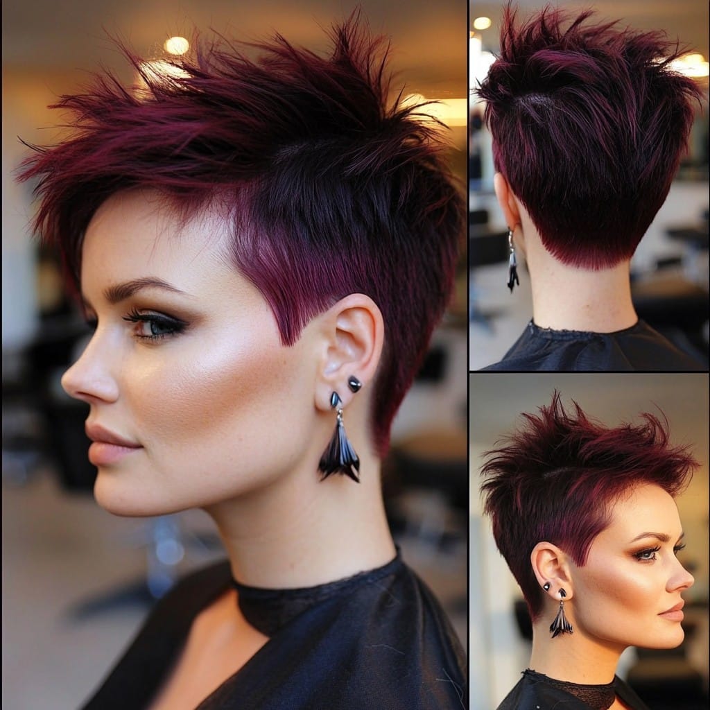 Deep Plum Burgundy Hair