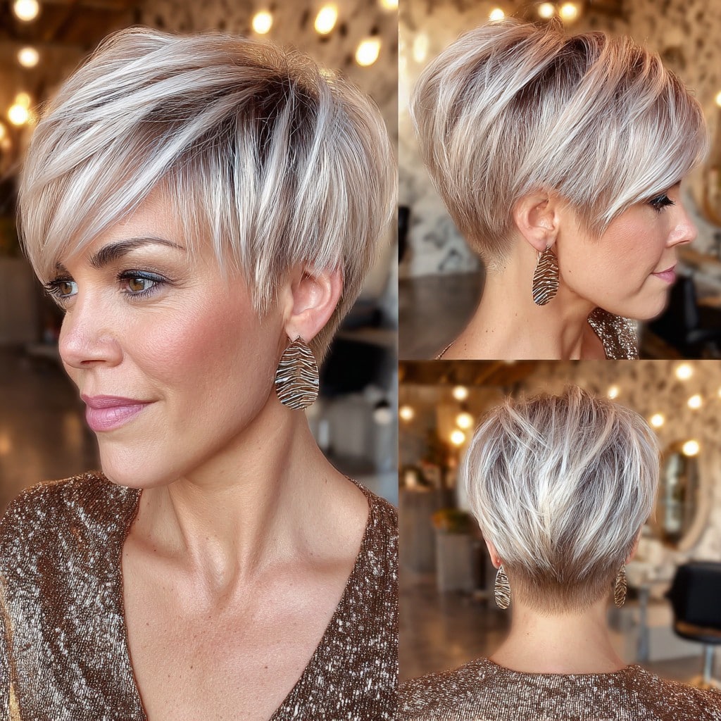 Platinum Blonde Pixie Hair