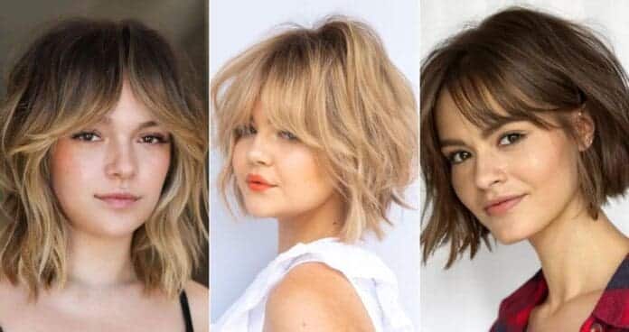 Textured Bob with Bangs