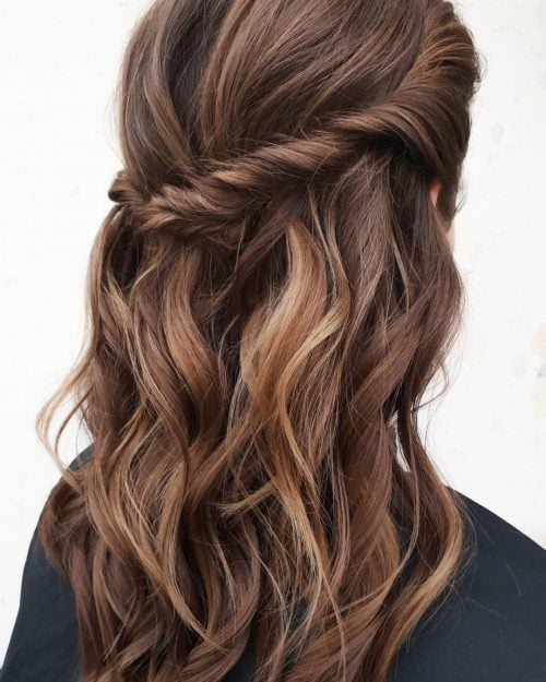 Chocolate Brown Hair with Highlights