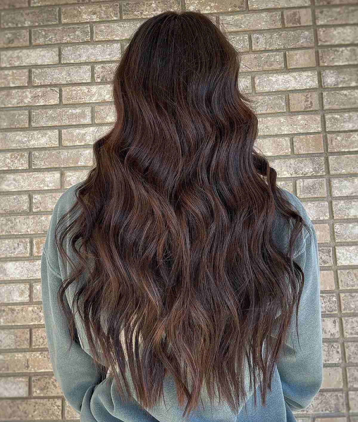 Chocolate Brunette with Ombre on Long Hair