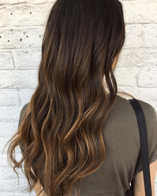 Creamy Chocolate Balayage Highlights