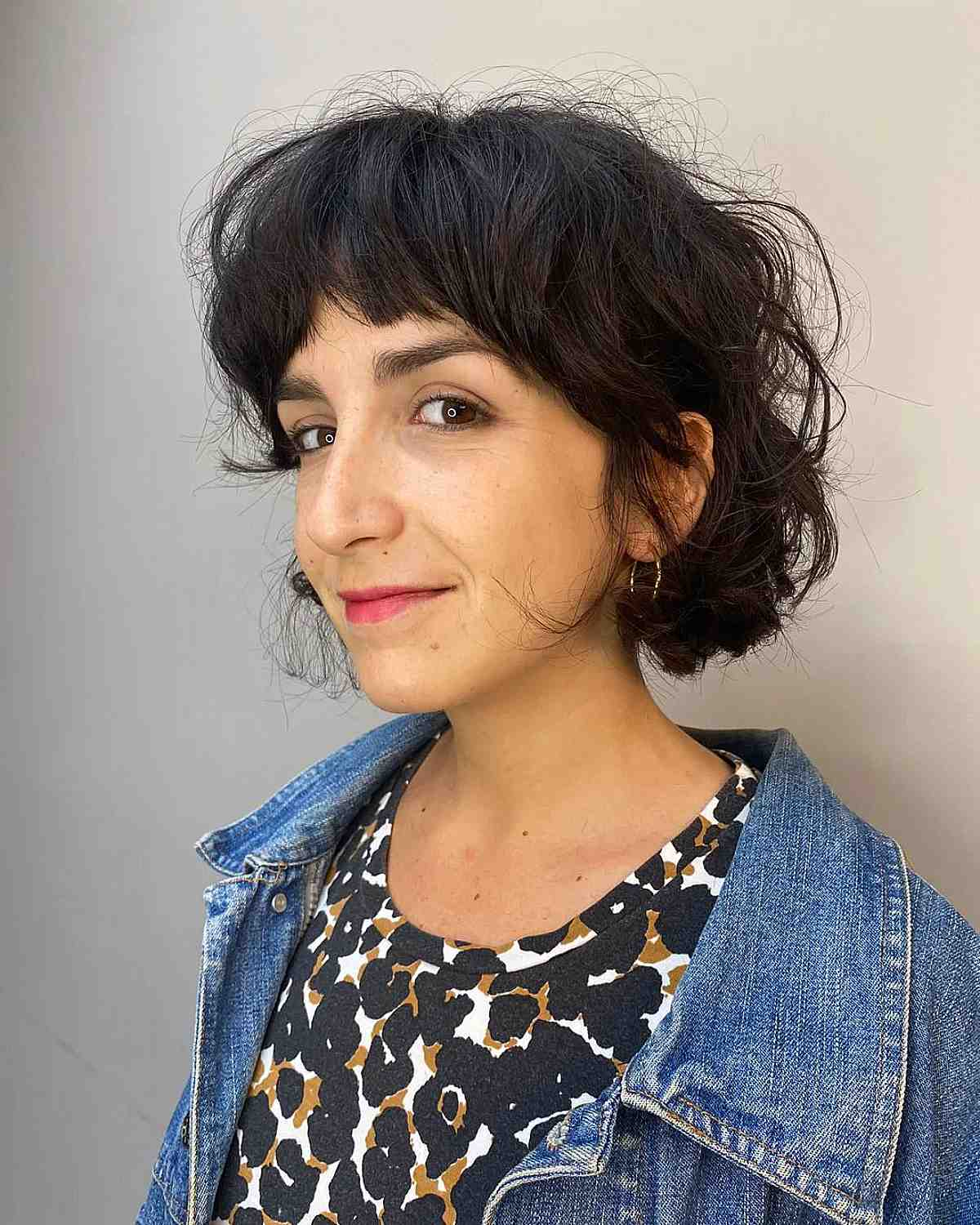 Fringes on A French Curly Bob
