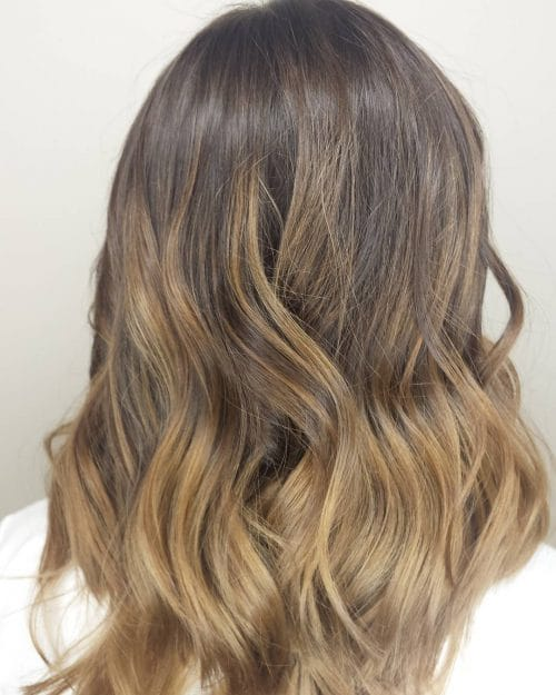 Light Brown to warm Caramel Ombre Shade