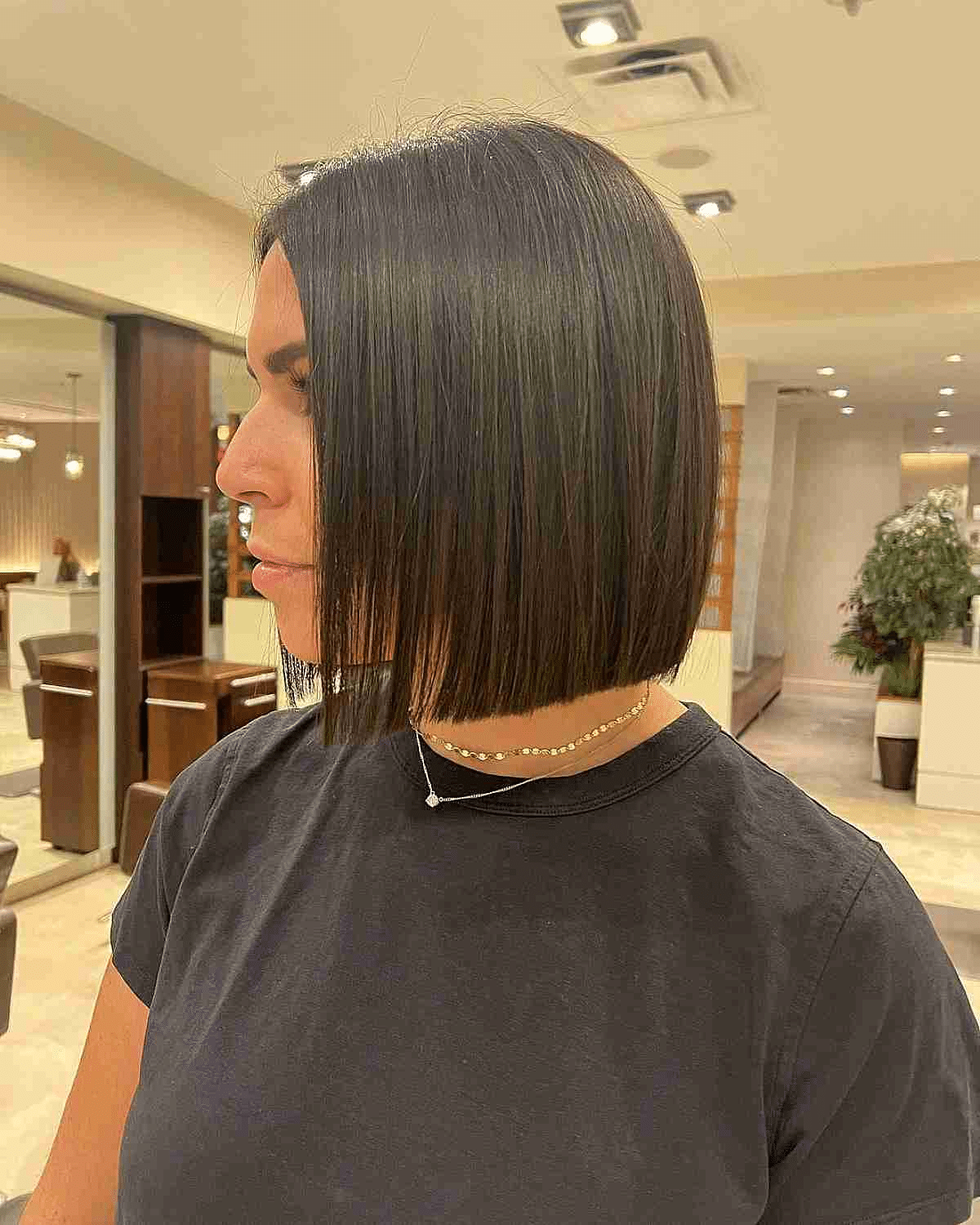 Sleek Neck-Length Blunt Bob for Straight Hair