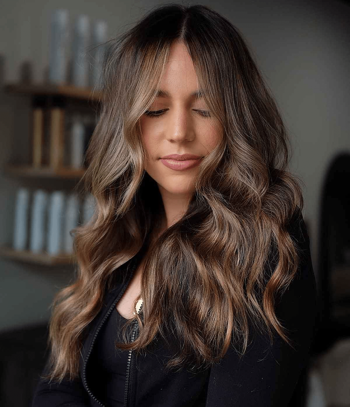 Soft Dark Hair Molten Chocolate Brown Balayage