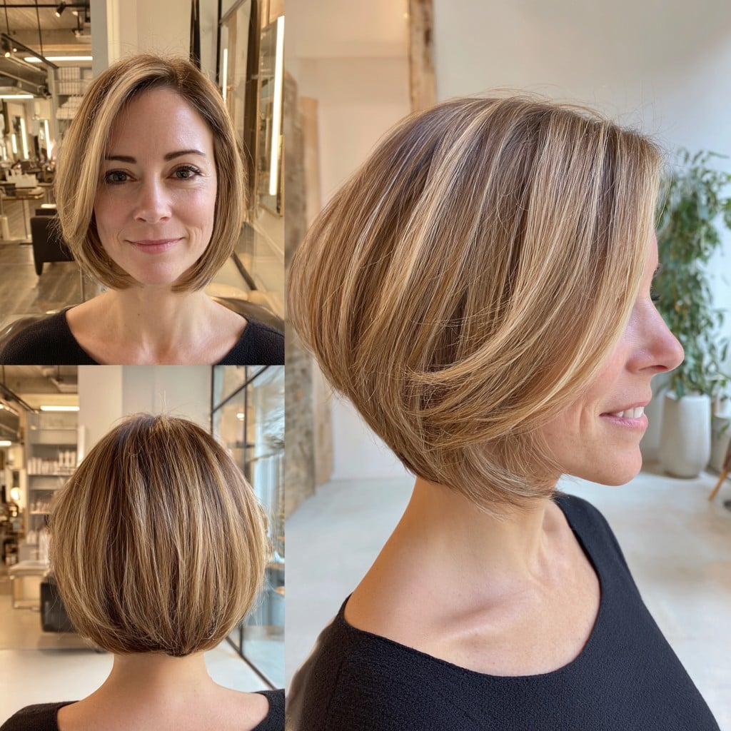 Soft Golden Blonde Bob Hair