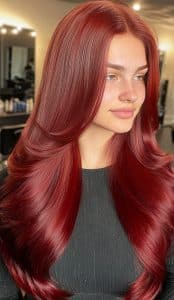 Vibrant Cherry Red Hair