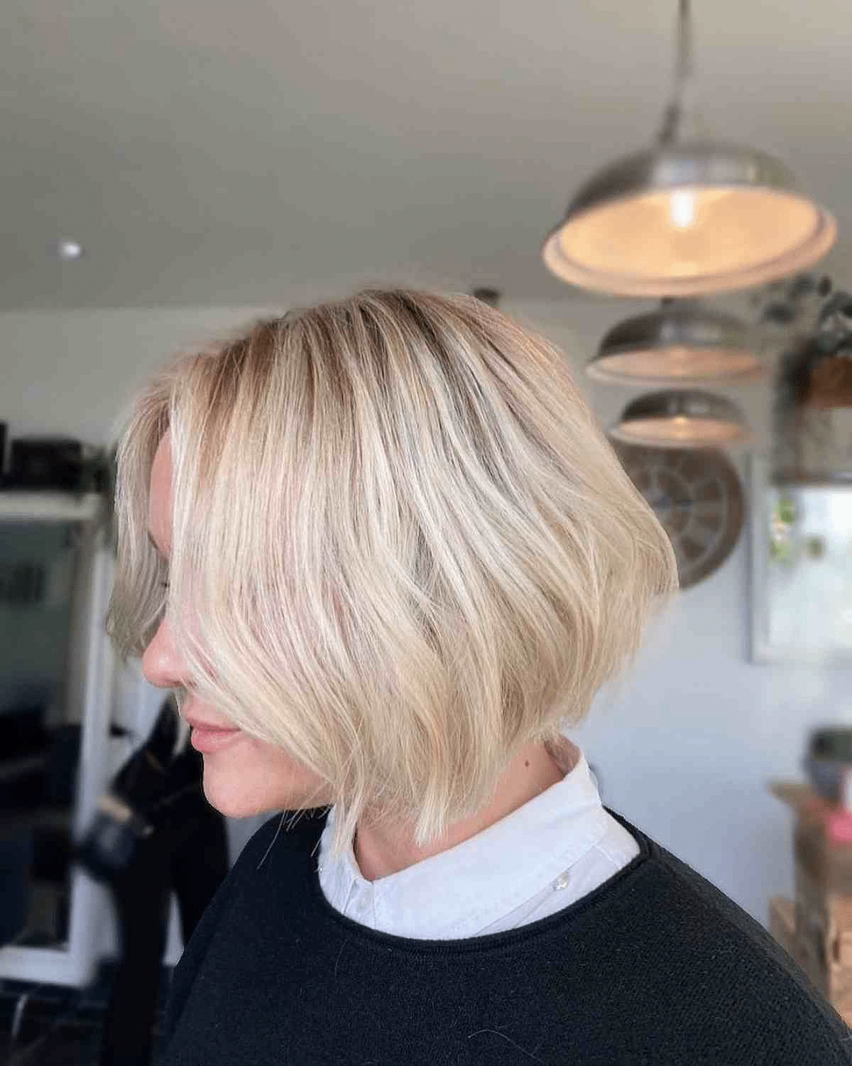 Wavy Blunt Cut on Fine Hair