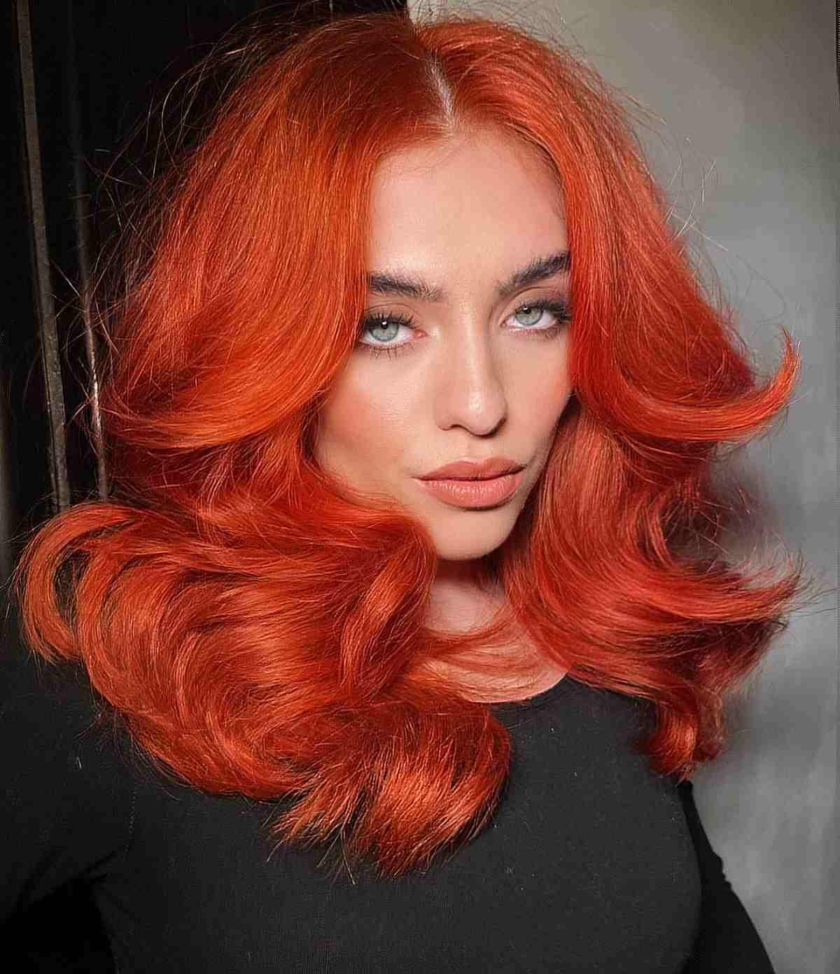Glamorous Bright Red Hair