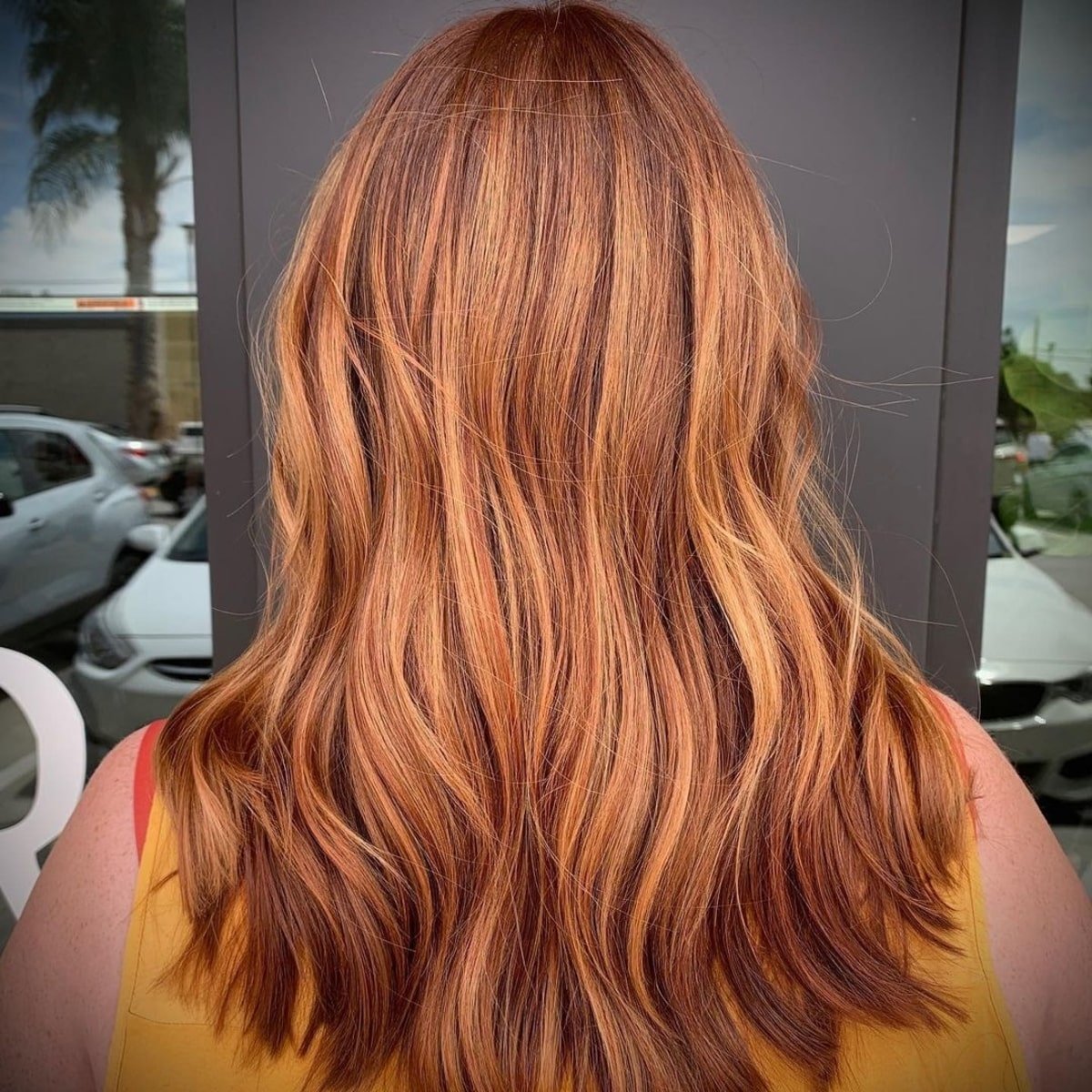 Light Golden Red Hair with Highlights