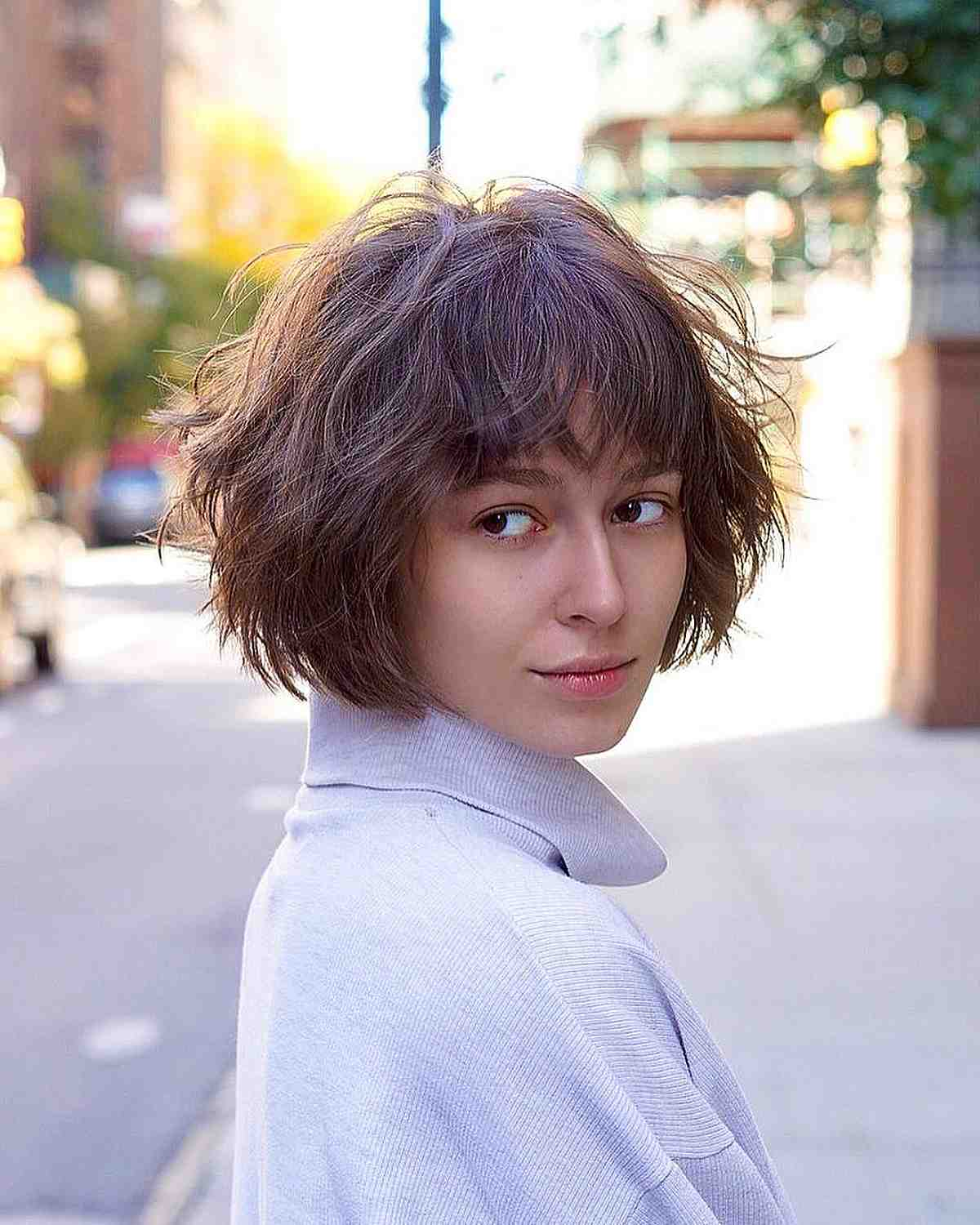 15 Adorable Textured Bob with Bangs Hairstyle Ideas