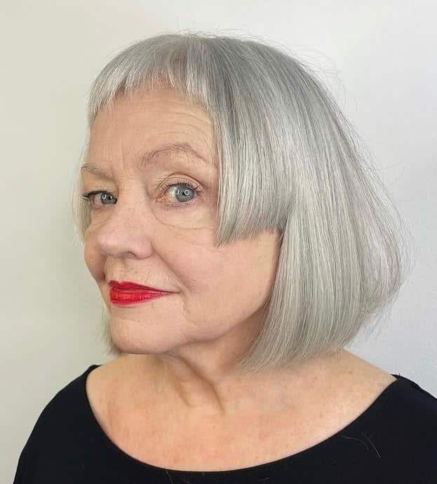 Baby Bangs on Two-Layered Bob