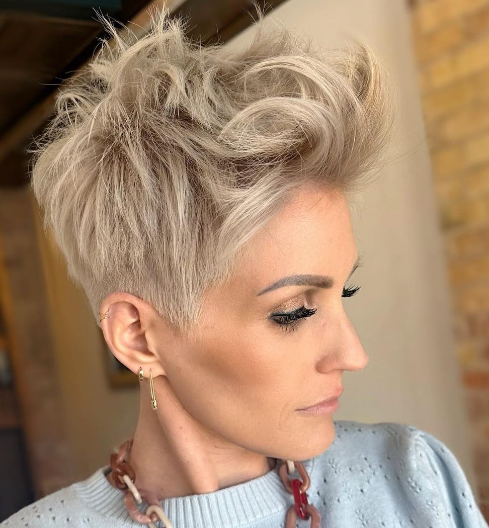 Bold Long Messy Pixie with Spiky Bangs