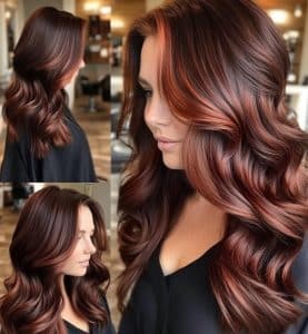 Dark Auburn Balayage Hair