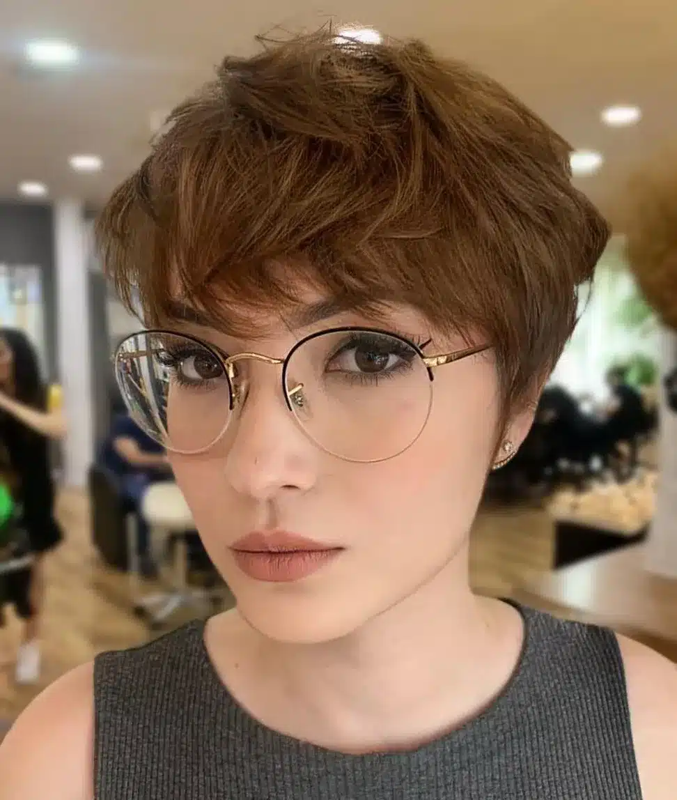 Pixie Cut with Full Bangs