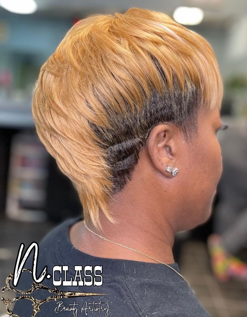 Pixie Mullet Partial Quick Weave