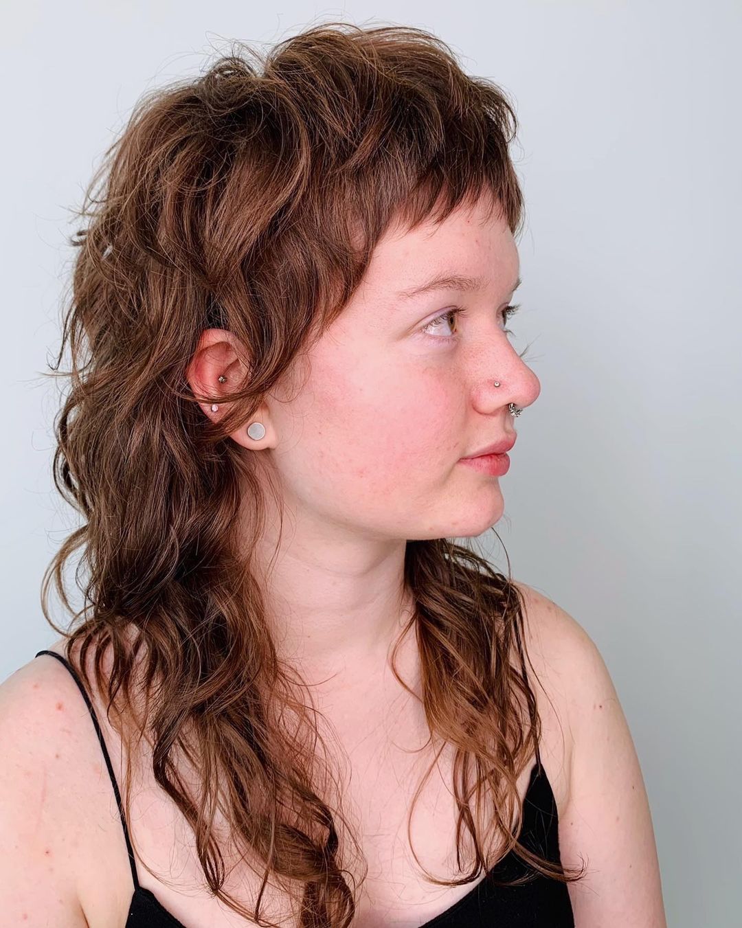 Wavy Mullet Shag with Baby Bangs