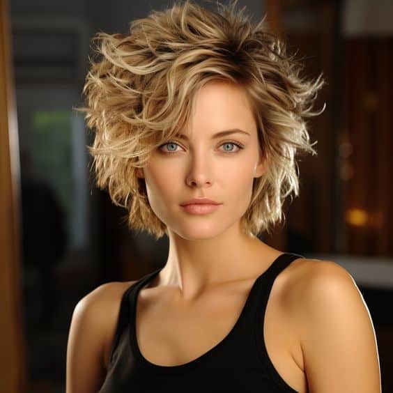 short messy blonde hair