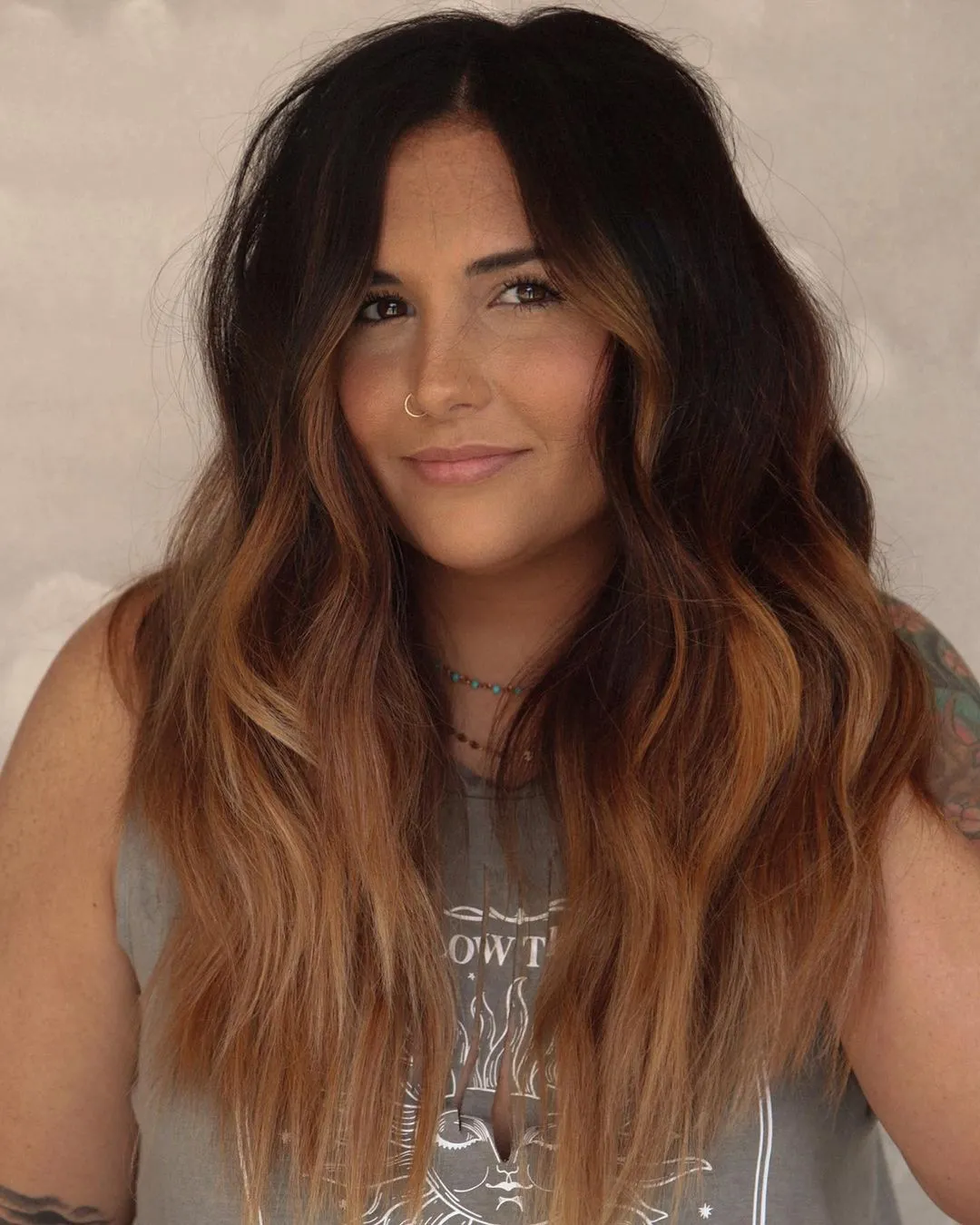 honey-blonde-ombre-for-women-with-black-hair-and-olive-skin