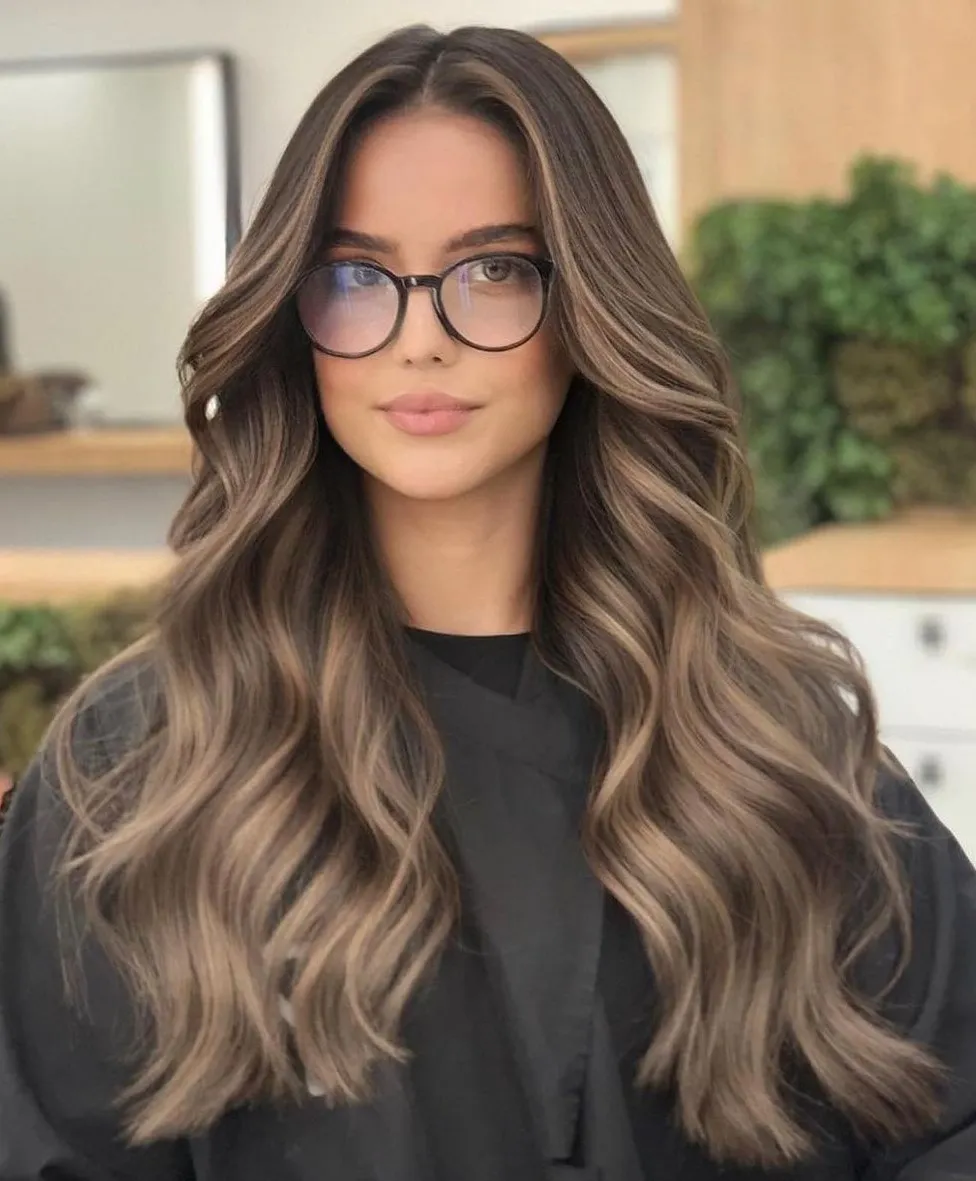 long-hair-with-dark-blonde-balayage-and-glasses