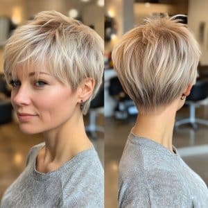 Platinum Blonde Pixie Hair