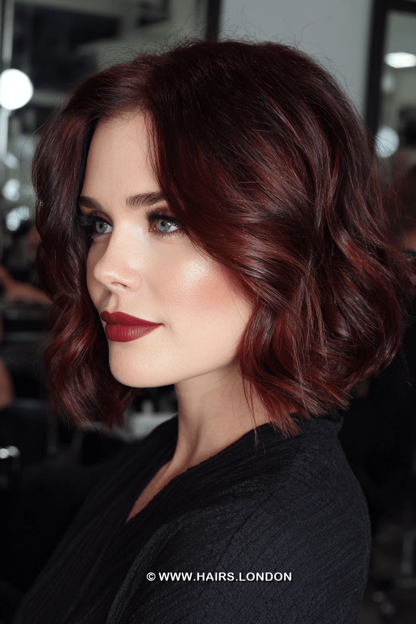 Deep Ruby Burgundy Bob Hair