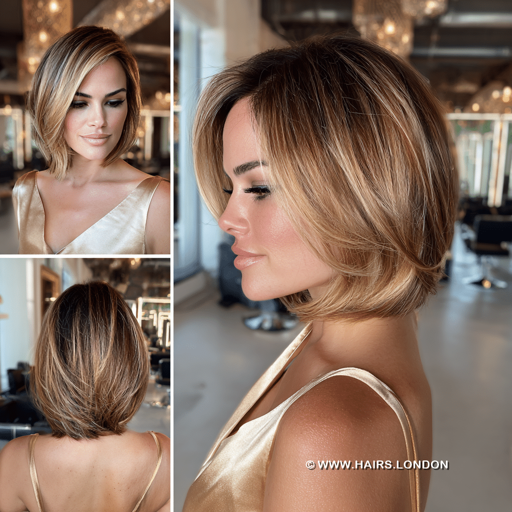 Honey Beige Blonde Bob Hair