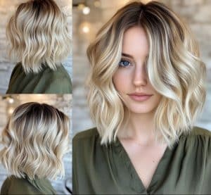 Buttery Blonde Lob Hair