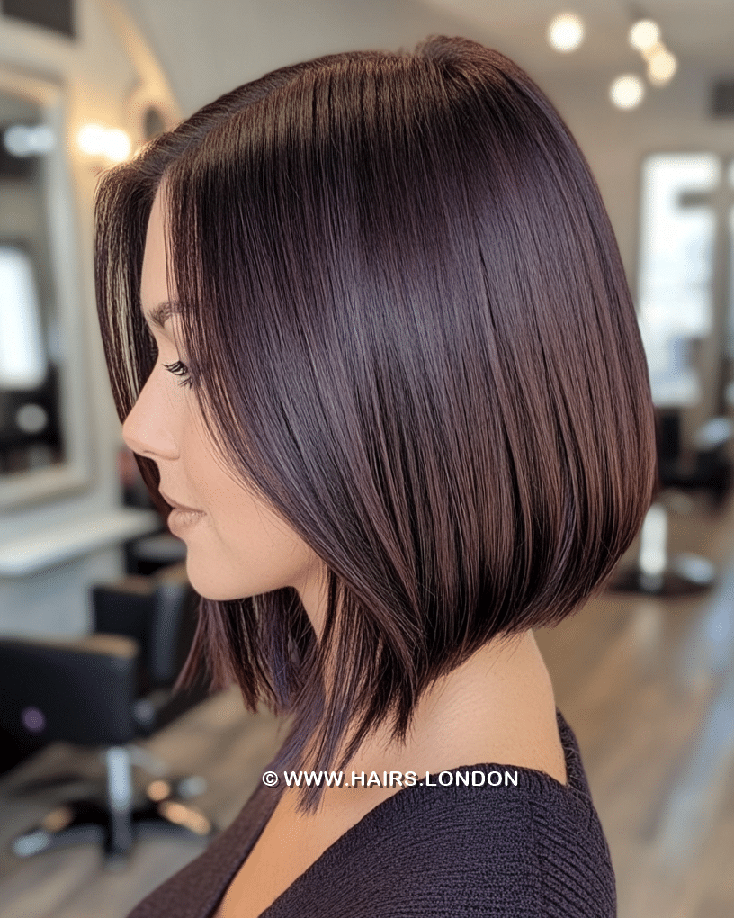 Deep Plum Brunette Hair