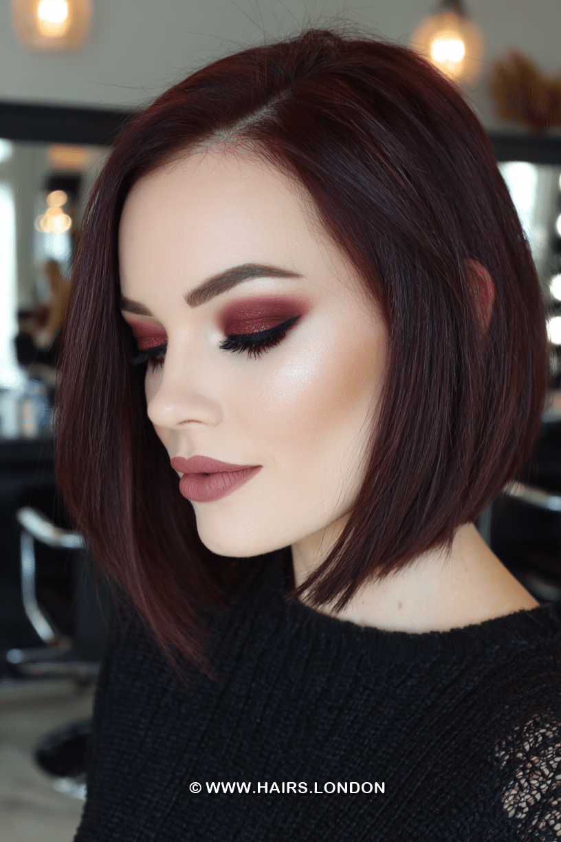 Deep Wine Burgundy Hair