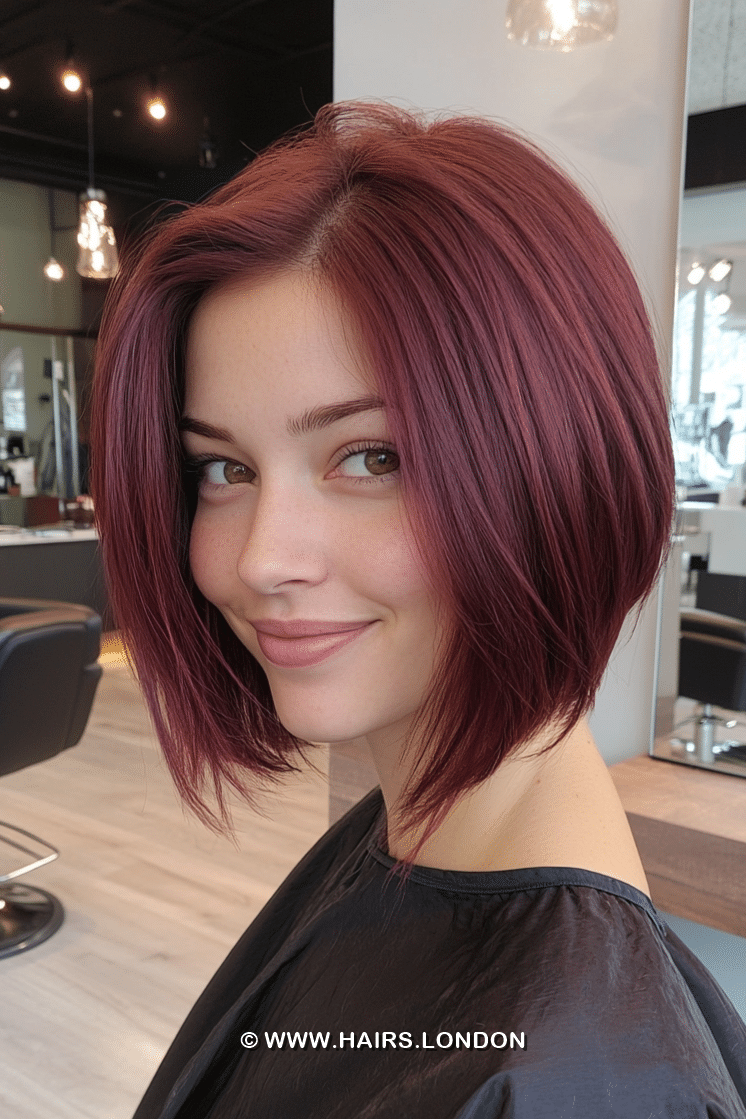 Rich Berry Burgundy Hair