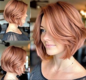 Soft Copper Bob Hair