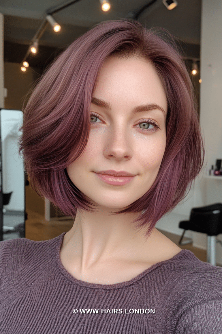 Soft Mauve Plum Hair