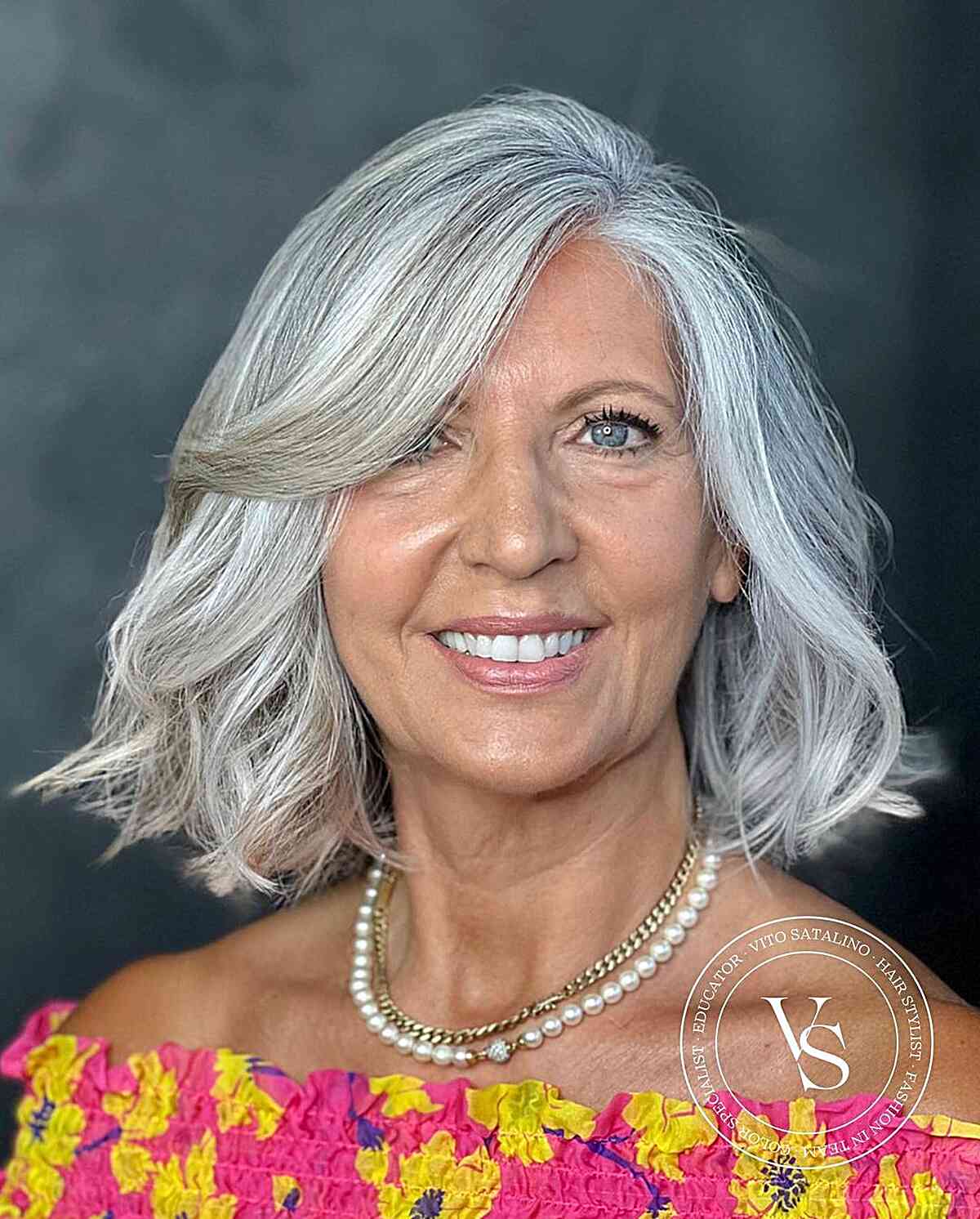 Gorgeous Bob with Natural Coloring for Women Aged Fifty