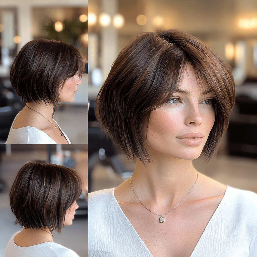 27 Edgy Jaw-Length Choppy Bob with Bangs for a Cool, Modern Style