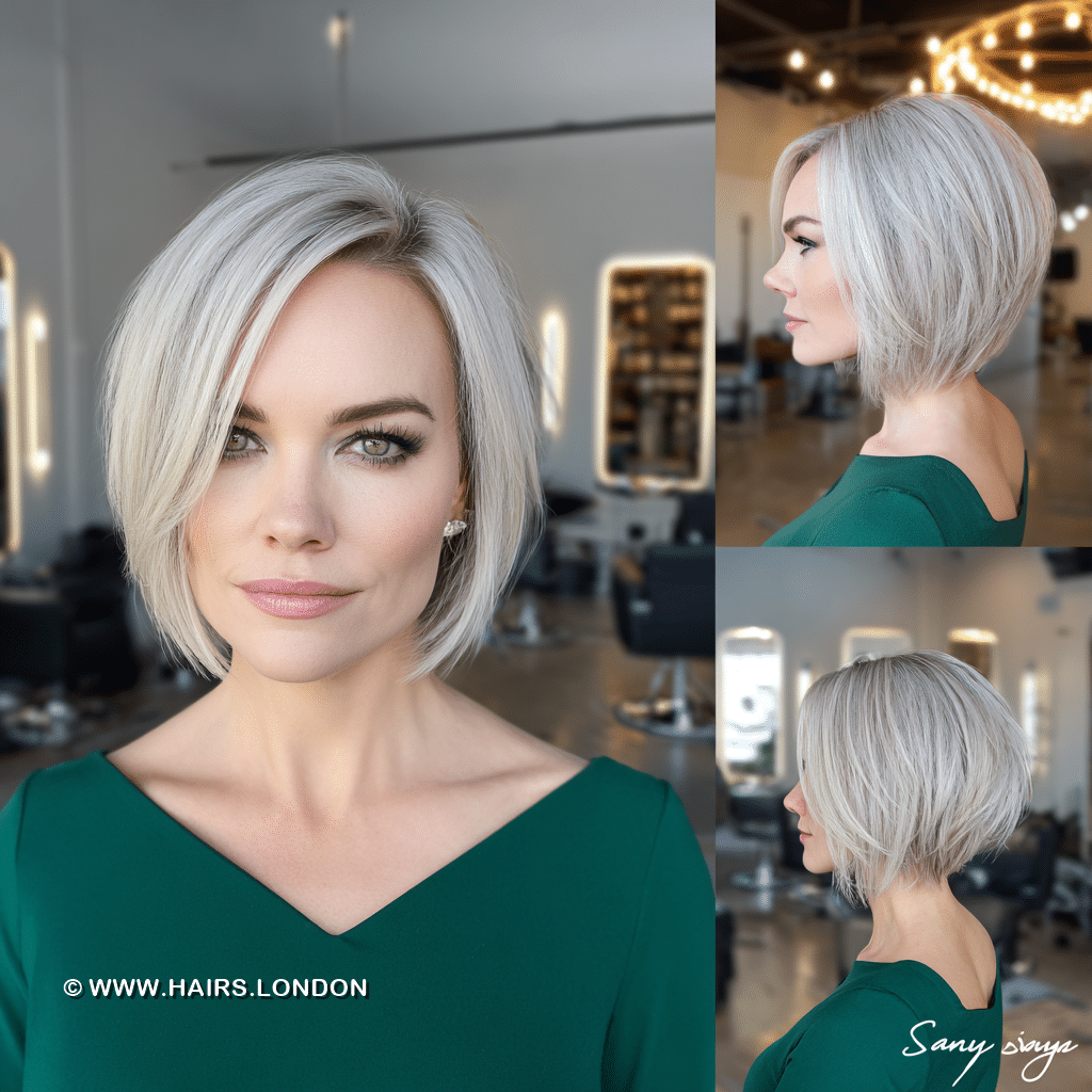 Icy Platinum Silver Blonde Hair