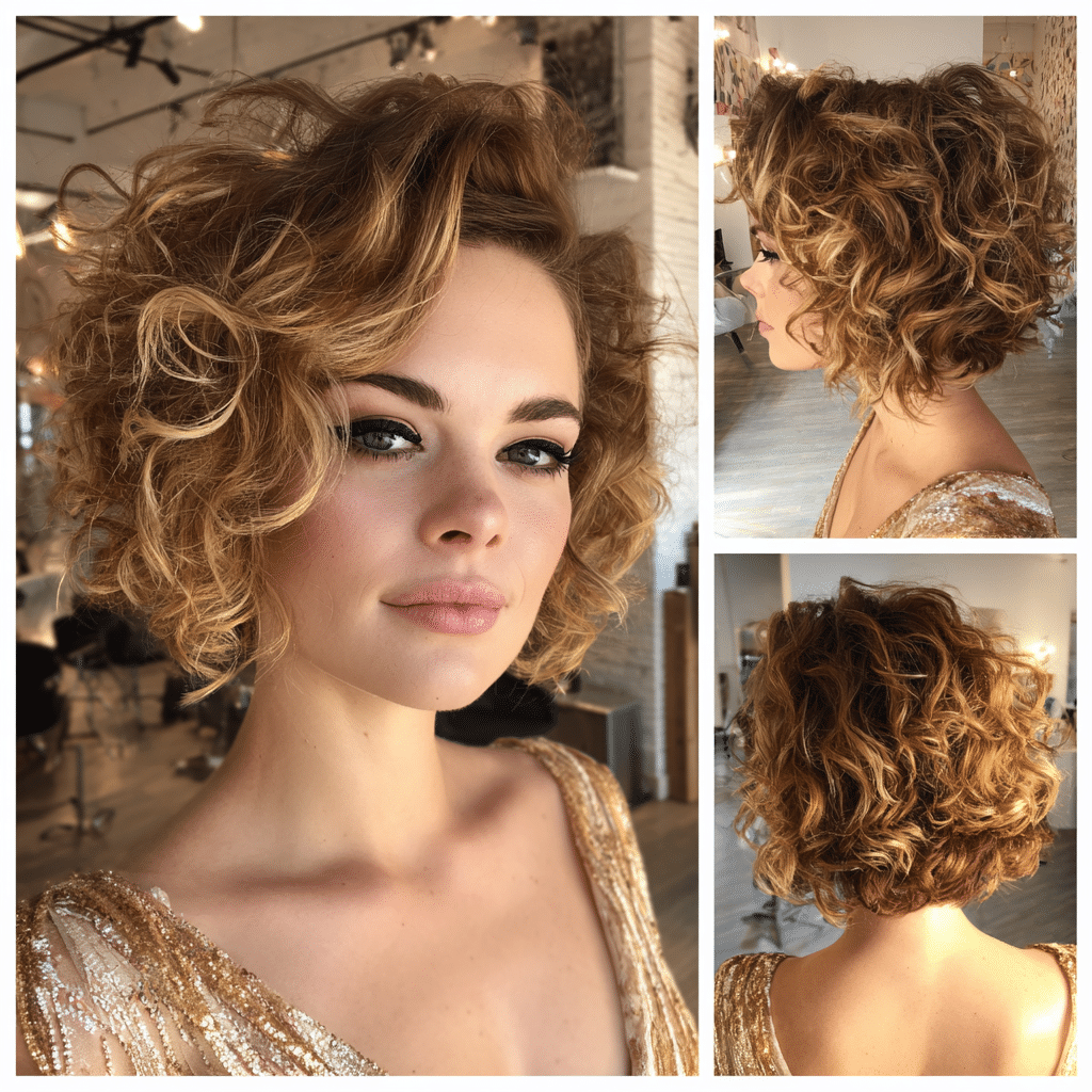 Golden Caramel Curl Hair