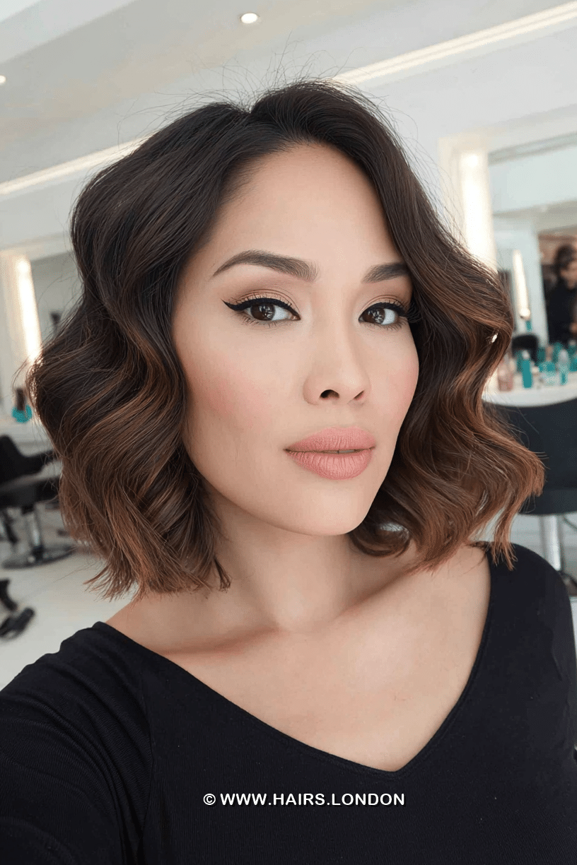 Warm Chocolate Caramel Balayage Hair