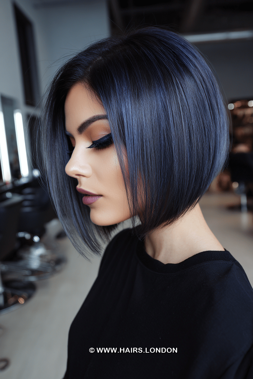 Midnight Sapphire Blue Hair