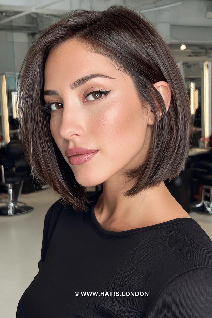 Rich Espresso Chocolate Bob Hair