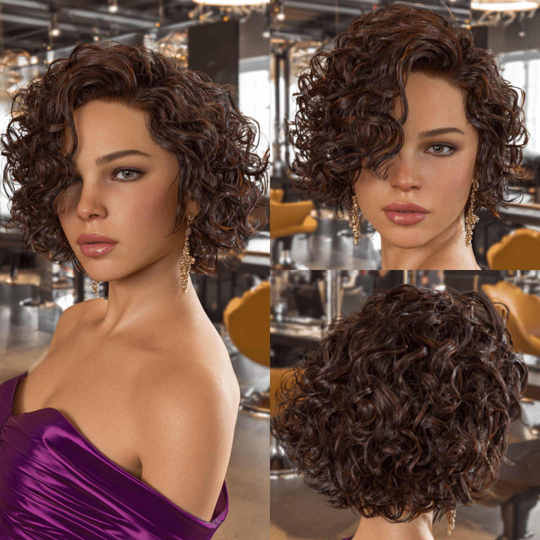 Rich Auburn Chocolate Curls Hair