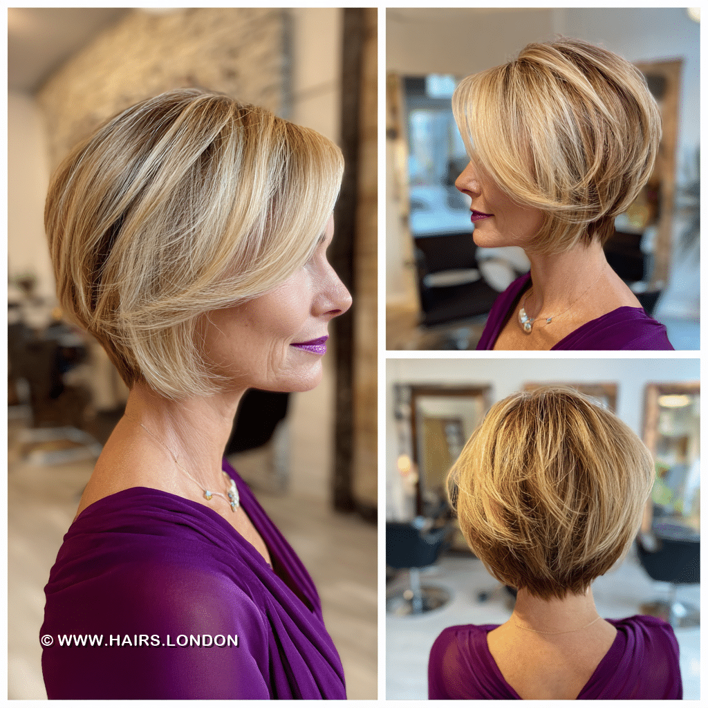 Golden Caramel Layered Blonde Hair