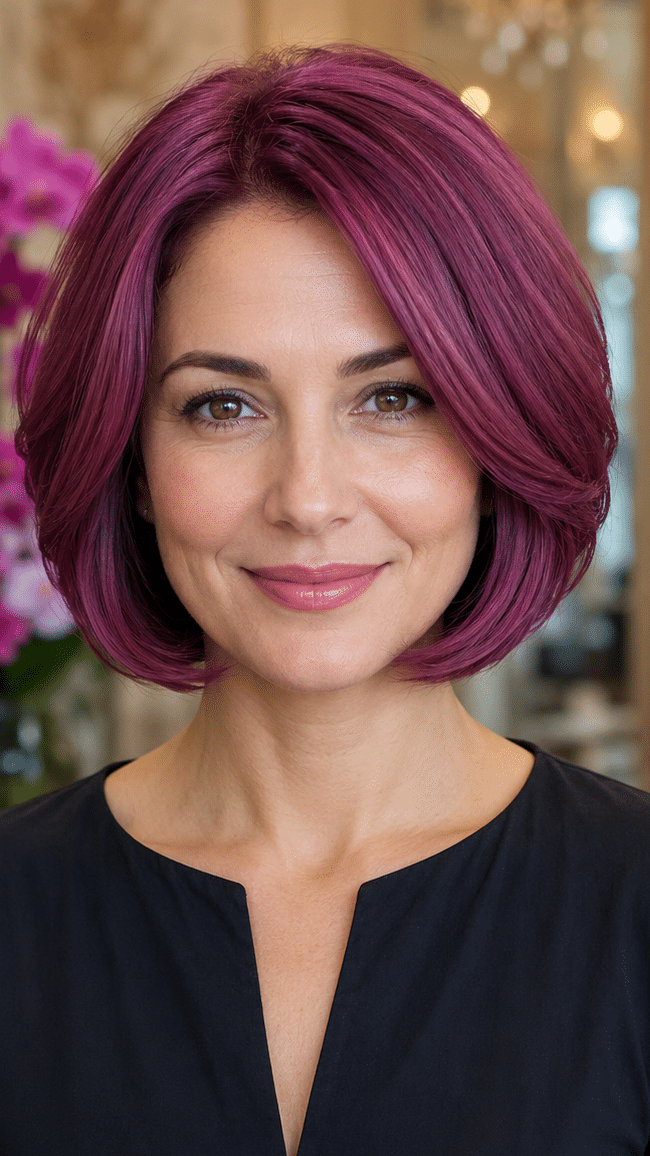 Orchid Berry Bob Hair