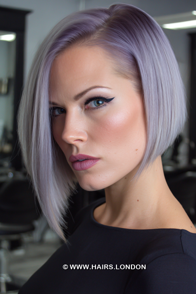 Smoky Lavender Silver Hair