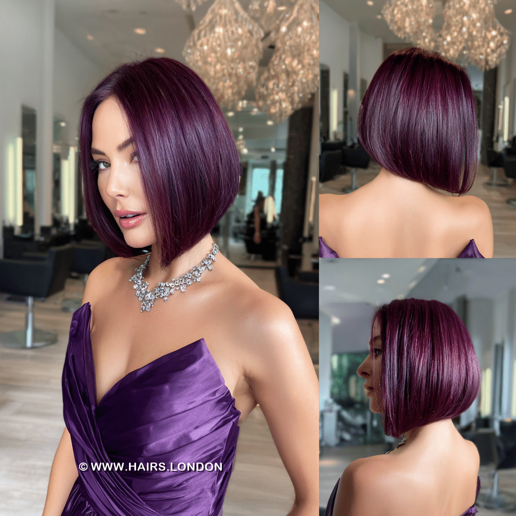 Rich Plum Burgundy Hair