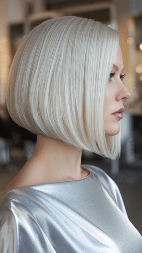 Icy Platinum Blonde Hair